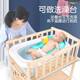贝快乐 尿布台婴儿护理台新生儿宝宝换尿布台按摩抚触洗澡台实木多功能移动整理置物架  双层可延伸 尿布台+粉色森林理垫