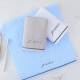 Grace 5A grade antibacterial towel pure cotton absorbent embroidered plain soft face cleansing towel single pack gray 80g