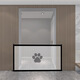 
Gudong Bear Stairway Guardrail Door Bar Children's Safety Door Bar Pet Door Indoor Fence Safety Door Barrier Higher Protection Cat Guard Net Small 110*78cm [Black Bear Footprints]