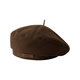 Muxue Ci Spring Woolen Beret Fashion British Style Painter Hat Retro Versatile Showing Face Small Beret Cap Men and Women Black 55-59cm Head Circle Adjustable