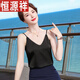 Hengyuanxiang Silk Suspender Vest's Brand Women's Mulberry Silk Silk haut de gamme V-colme en V White Shirt Acetate Summer 6630 Green M [Convient pour 96-105 Jin [Jin est égal à 0,5 kg]]]