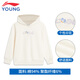 Li Ning children's clothing and children's sweatshirt girls' spring and autumn women's small flower pattern loose versatile top off white 88 160