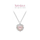 Chow Tai Fook SOINLOVE Heart of Laurel 18K Gold Morganite Diamond Pendant Necklace for Women VV235 40cm