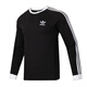 
Adidas Clover Men's and Women's Clothing 2025 Summer New Couple Slim Long Sleeve T-shirt Cotton Breathable Casual Sportswear Black/IA4877 M