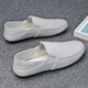 Vistusi Brand Tolevas Chaussures pour hommes en été en été respirant vieille Pékin Chaussures en tissu noir Lazy Personnes Drive Soft Sole Bean Shoes Black 42