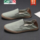 
CARTELO Summer New Breathable Cloth Shoes Casual Trendy Shoes Spring All-match Canvas Shoes Men's One-Pin Cloth Shoes Light Trendy Shoes Khaki 38
