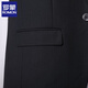 罗蒙西服套装男士商务修身西服男职业正装小西装男结婚礼服外套男 黑色双扣【西服+西裤+衬衫+领带+礼盒装】 XL /175【115-130斤】