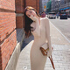 Xiao Yu 2025 spring and autumn new women's long-sleeved dress small fashion hip-hugging A-line temperament clothes apricot one size fits all 85-125 Jin Jin is equal to 0.5 kg