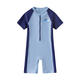 Fragen Sie Junior Hot Spring Bades Bades Badeanzug 2025 Sommer einteiliger Kinderbadeanzug kurzärmelig mittelgroße Kinder Badeanzug Blue 150