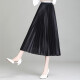 Oasi Mai Mesh Skirt Women's Pleated Skirt Women's Autumn and Winter Long Skirt High Waist Pleated Skirt Drape Lace Reversible WW613 Black One Size