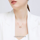 SoinLove Little Lucky 18K Gold BB Ring Pendant with Chain Adjustable Necklace Clavicle Chain VE55 Birthday Gift Pointer Necklace Chain Length 45cm Ready in Stock
