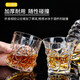 SURANER European whiskey cup home crystal glass creative wine cup spirit cup water cup internet celebrity beer cup grid rotating model one pack