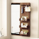 Jiayi full-length mirror rattan push-pull hidden makeup mirror home bedroom entrance dressing mirror