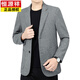 Hengyuanxiang (Hyx) Frühlings- und Herbst mittlere Männer-Wollwolle-Wollanzug im mittleren Alter und Herbst Koreaner Anzug Daddy's Jacke hellgrau XL 180/96 (vorgeschlagen 135-150jin [Jin gleich 0,5 kg]))