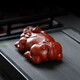 Gold inlaid jade, handmade by teacher Wang Renbing, Yixing original mine Dahongpao purple sand tea pet, Pixiu tea pet ornaments, tea toys, tea table decorations, kung fu tea set accessories, gift box, Dahongpao Pixiu tea pet