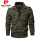 Pierre Cardin Men's German Cónsul Work Jacket Jacket Pilot Jacket Men's Worly World World Military Fan Tactical Jacket 9903 Ejército Green (Estilo delgado) L 115-135Jin [Jin equivale a 0.5 kg] sugerencias