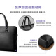 COW briefcase top layer cowhide large capacity handbag for men horizontal backpack C-8626 black 14-inch
