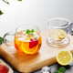 Mesni tea cup glass tea water separate cup tea set floral tea cup thickened heat-resistant glass water cup home office tea cup Big Bee (thickened version) 450 ml