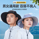 李宁渔夫帽男女夏季薄款大头围防晒遮阳太阳帽子大帽檐遮脸大沿帽