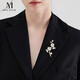 Mck imitation pearl shell flower brooch high-end women's plum blossom brooch suit corsage Chinese Valentine's Day gift