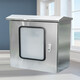 Outdoor electrical outdoor waterproof monitoring lighting electronic control distribution box stainless steel skynet electric box thickened gray 500*400*200 double door with glass 0.8 mm