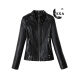 SXA Hong Kong trendy brand short leather jacket for women 2023 spring and autumn new versatile top small man top short jacket black M