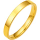 Saturday Fusu Circle Smooth Gold Ring Couple Ring Birthday Gift Price A0110765 No. 16 Approximately 3.22g