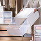 Caja de almacenamiento de espacio interactivo Tipo de cajón grande Caja de acabado Armario de ropa para el hogar Caja de almacenamiento transparente Caja de almacenamiento de plástico [20 litros] 9227 ancho 34 profundidad 44 altura 19 paquete único