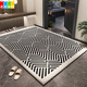 Fuxiao modern style home floor mat cut door mat 2024 new style door entrance foot mat household door resistant snowflake-15275 100cm*100cm upgrade 9th generation dirt-resistant Falman