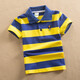 Ropa para niños Camiseta de manga corta Camiseta de verano para niños Camiseta de polo de rayas de solapa de solapa para niños nuevos de manga media