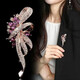QUAMER high-end rhinestone brooch women's jacket suit coat corsage clothes anti-exposure brooch solid fleeting
