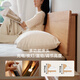 Lin's home all solid wood bed double bed 1.8m1.5m master bedroom large bed log style furniture ribbed frame single bed PK13A low bunk all solid wood bed 1.8mx2m solid wood ribbed frame