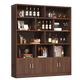 Shousheng red wine cabinet display cabinet living room partition display rack wine rack tea household wine cabinet floor cabinet display tobacco cabinet container recommended wilderness oak color丨four doors丨140*180