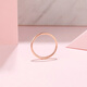 Saturday Fortune 18K gold ring for women, plain gold ring, birthday gift, glossy (single), size 15