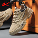 Huili men's shoes for autumn and winter men's low-top work shoes British mountaineering Martin boots casual shoes Khaki 44