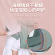 爱源美抱娃神器解放双手新生儿宝宝背带婴儿横前抱式外出简易多功能轻便 艾绿色 【护颈横抱/可调肩带】