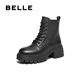 Belle Sheepskin Thick-Soled Martin Boots Women's Shopping Mall Outdoor Short Boots 3N140DD4 Off the Shelf Black - Single Liner 39 (245mm)
