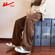 Pull back corduroy pants men's spring and autumn new loose straight wide-leg sports casual pants Dadi XL