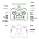 Radiomaster Pocket remote control traversing machine ELRS model aircraft FPV simulation handle remote control CC2500 ELRS version with Bluetooth, transparent color standard, left hand oil