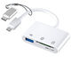 Convient pour Vivo Huawei Xiaomi Oppo Phone Mobile Reader de carte appropriée USB Disk Memory Téléchargez Picture P Song Fichier [White] Lecteur de carte de téléphone mobile multifonction