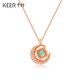 Chiba Jewelry 18K gold Opal diamond 3D electroformed pendant, beautiful and colorful necklace as a birthday gift for girlfriend. 18K gold Opal diamond pendant. Gold weight is about 0.3g.