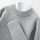 INCOFAN Ordo City cashmere sweater for men's half turtleneck autumn and winter thickened pure cashmere base sweater light gray 2XL 185