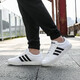 Adidas neue Herrenschuhe Sneakers Sommer Low Top Polishing und Anti-Slip Casual Canvas-Schuhe atmungsaktiv und leichte AW3889/kleine weiße Schuhe 41