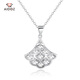 Aido Diamond pt950 platinum pendant for women platinum fan-shaped small skirt pendant pendant colorful craft small size 1.7-1.9 grams + delivery silver chain