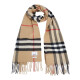 BOYY Wanshe City BBR scarf for men and women classic plaid cashmere scarf for girlfriend collection beige 80181731