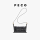 PECO969baby枕头包迷你手机包单肩斜挎高级质感运动斜挎包送女友礼物 蛋黄色头层树皮皱牛皮 现货