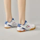 Pull back table and feather shoes new low top breathable mesh sports shoes for men and women couple shoes beef tendon bottom non-slip soft bottom competition badminton shoes indoor floor available table and feather shoes 3498/white and blue 41