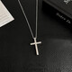 MZMZ platinum couple necklace men's and women's cross Pt950 platinum birthday anniversary gift for girlfriend and boyfriend 925 necklace + cross for women