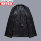 
Fazeya Hengyuanxiang cashmere coat men's mid-length windbreaker woolen coat wool woolen suit collar slim back slit black 180/XL size