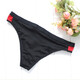 Private Shang Men's Underwear Sexy Low Waist Briefs T-Pants Black and Red Color Matching T-Pants Stretch One Size 170Jin Jin equals 0.5kg Inner Red